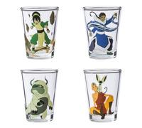 Silver Buffalo Avatar The Last Airbender 4 Pack Mini Glass Set, 1.5 Ounce