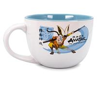 Silver Buffalo Avatar: The Last Airbender Aang and Momo Ceramic Soup Mug | Holds 24 Ounces