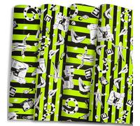 Silver Buffalo Beetlejuice Green Stripes Icon Toss 12ct 20" x 30" Printed Wrapping Paper