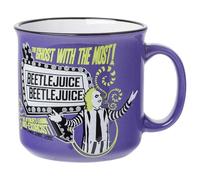 Silver Buffalo Beetlejuice the Ghost with the Most the Afterlife's Leading Bio-Exorcist Ceramic Camper Mug, 20 Ounces