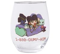Silver Buffalo Bratz 1-800 Dump Him Boxed Stemless Wine Glass, 20 Ounces