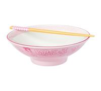 Silver Buffalo Bratz Logo and Sparkles 30oz Ceramic Ramen Bowl with Chopsticks