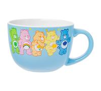 Silver Buffalo Care Bears Ceramic Soup Mug Featuring Good Luck Bear, Cheer Bear, Friend Bear, Funshine Bear, and Grumpy Bear, 24 Ounces