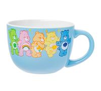 Silver Buffalo Care Bears Ceramic Soup Mug Featuring Good Luck Bear, Cheer Bear, Friend Bear, Funshine Bear, and Grumpy Bear, 24 Ounces