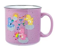 Silver Buffalo Care Bears Featuring Funshine, Love-A-Lot, and Grumpy Bear Glitter Ceramic Camper Mug, 20 Ounces