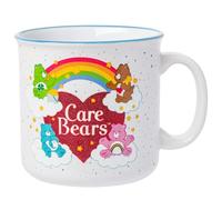 Silver Buffalo Care Bears Featuring Good Luck, Tenderheart, Bedtime, and Cheer Bear Rainbow Heart Ceramic Camper Mug, 20 Ounces