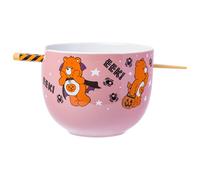 Silver Buffalo Care Bears Halloween Spooky Trick or Sweet Bear Spiders Ceramic Ramen Noodle Rice Bowl with Chopsticks, Microwave Safe, 20 Ounces