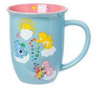 Silver Buffalo Care Bears Sun Shower 16oz Wide Rim Ceramic Mug, Large Coffee Cup for Home or Office