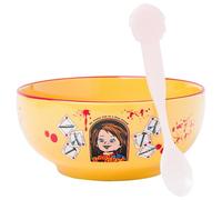Silver Buffalo Chucky Good Guys Splatter Boxed Ceramic Bowl w Color Change Spoon
