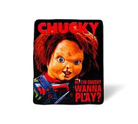 Silver Buffalo Chucky Wanna Play Fleece Throw Blanket - 50x60 Inches | Soft and Cozy Blanket for Horror Fans