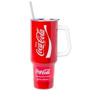 Silver Buffalo Coca Cola Enjoy Logo 40oz Stainless Steel Tumbler w Handle