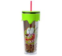 Silver Buffalo Courage the Cowardly Dog, Plastic Drip Tumbler, 26oz