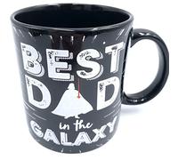Silver Buffalo Darth Vader BEST DAD in the GALAXY Ceramic 20 oz Coffee Mug. - Disney Black and White Star Wars Mug