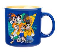 Silver Buffalo Disney A Goofy Movie Retro Featuring Roxanne, Max Goof, and Bobby Zimmeruski Ceramic Camper Mug, 20 Ounces