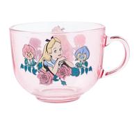Silver Buffalo Disney Alice in Wonderland Glass Coffee Mug Featuring Alice, 16 Ounces
