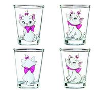 Silver Buffalo Disney Aristocats Featuring Marie 4 Pack Mini Glasses, 1.5 Ounces