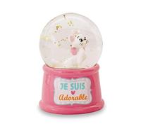 Silver Buffalo Disney Aristocats Marie Je Suis Adorable Light Up Snow Globe, Pink, 55mm