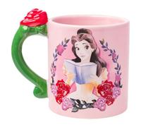 Silver Buffalo Disney Beauty and the Beast, 3D Sculpted Mug, 20oz | Roses in Bloom, Ceramic, Princess, Belle Dreams, Handle, 0.59 Liters