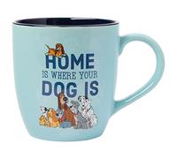 Silver Buffalo Disney Classics Dogs Home Is Where Your, Ceramic Mug, 18oz | 101 Dalmatians, Lady and the Tramp, Fox and the Hound, Oliver Company, 0.53 Liters