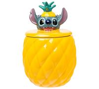 Silver Buffalo Disney Lilo and Stitch Pineapple Tropical 3D Sculpted Ceramic Cookie Snack Candy Jar (Medium)
