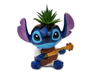 Silver Buffalo Disney Lilo & Stitch Elvis 6-Inch Ceramic Mini Planter With Artificial Succulent
