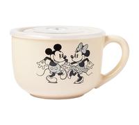 Silver Buffalo Disney Mickey and Minnie So Sweet 20oz Soup Mug with Lid Standard