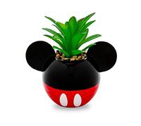 Silver Buffalo Disney Mickey Mouse 3-Inch Ceramic Mini Planter with Artificial Succulent