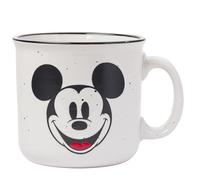 Silver Buffalo Disney Mickey Smile Wax Resist Ceramic Camper Mug, 20 Ounces