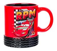 Silver Buffalo Disney Pixar Cars RPM Lightning McQueen 3D Sculpted Ceramic Mug, 21 Ounces