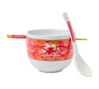 Silver Buffalo Disney Pixar Monsters Inc Harryhausen's Octopus Chef Sushi Bar Ceramic Ramen Noodle Rice Bowl with Chopsticks and Spoon, Microwave Safe, 20 Ounces