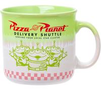Silver Buffalo Disney Pixar Toy Story Pizza Planet Pizza is My World High Gloss Reactive Glaze Ceramic Camper Mug, 20 Ounces