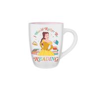 Silver Buffalo Disney Princess Beauty and The Beast Belle Would Rather Be Reading 25oz Jumbo Curved Ceramic Mug