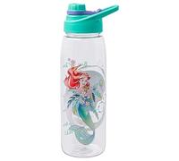 Silver Buffalo Disney The Little Mermaid Ariel Hydration Tracker Schedule Water Bottle With Screw-On Lid, 28 Ounces
