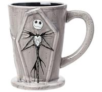 Silver Buffalo Disney Tim Burton Nightmare Before Christmas Tombstones Featuring Jack Skellington and Zero 3D Sculpted Ceramic Mug, 18 Ounces