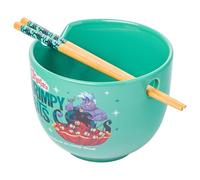 Silver Buffalo Disney Villains Little Mermaid Ursula's Shrimpy Bits Ceramic Ramen Noodle Rice Bowl with Chopsticks, Microwave Safe, 20 Ounces, Little Mermaid Ursula's Shrimpy Bits