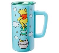 Silver Buffalo Disney Winnie the Pooh Hunny Stack Double Wall Stainless Steel Coffee Mug with Handle, 15 Ounces