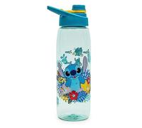 Silver Buffalo Disney's Lilo and Stitch Tropical Tritan Water Bottle, Screw Top Lid, 28 Oz, Blue