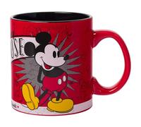 Silver Buffalo DL130934 Disney Mickey Vintage Classic Ceramic Mug, 20-Ounce, Red and Black