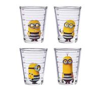 Silver Buffalo DM111864 Despicable Me Minions Mugshot Mini Glasses, 4-Pack