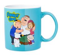 Silver Buffalo Family Guy Ceramic Mug Featuring Peter Griffin, Stewie Griffin, Meg Griffin, Brian Griffin, and Chris Griffin, 20 Ounces