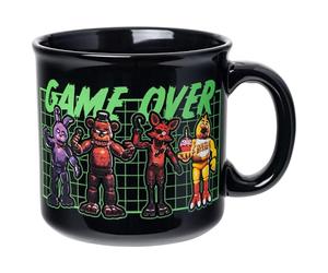 Silver Buffalo Five Nights At Freddy's Special Delivery Game Over Ceramic Camper Mug, 20 Ounces