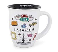 Silver Buffalo Friends Logo Icon Toss Wide Rim Ceramic Mug, 16 Ounces