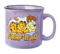 Silver Buffalo Garfield and Odie Ceramic Camper Mug, 20 Ounces