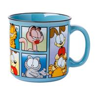 Silver Buffalo Garfield Grid Characters Ceramic Camper Coffee Mug, 20 Ounces