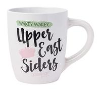 Silver Buffalo Gossip Girls Wakey Wakey Upper East Siders Jumbo Curved Ceramic Coffee Mug, 25 oz