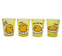 Silver Buffalo Gudetama Sleepy 1.5-Ounce Mini Glass Cups | Set Of 4