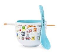 Silver Buffalo Harry Potter Hogwarts Destination 20oz Ceramic Ramen Bowl w/Chopsticks and Spoon