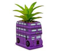Silver Buffalo Harry Potter Knight Bus 3-Inch Ceramic Mini Planter With Artificial Succulent