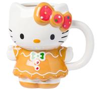 Silver Buffalo Hello Kitty Gingerbread Dress 3D Sculpted Ceramic Mug, 20-Ounces