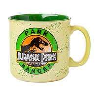 Silver Buffalo JP1403E1 Jurassic Park Ranger Ceramic Camper Mugs, 20-Ounce, Green